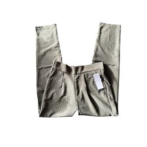 CONCEITED, SIZE XL, GREEN PINSTRIPED PANTS, SLIM FIT